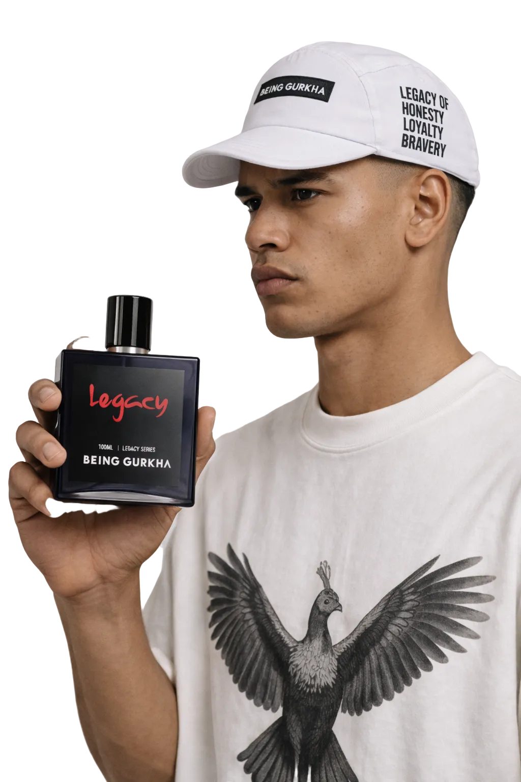 Being Gurkha Legacy 100ml Eau de Parfum bottle front — Nepalese Gorkha heritage fragrance