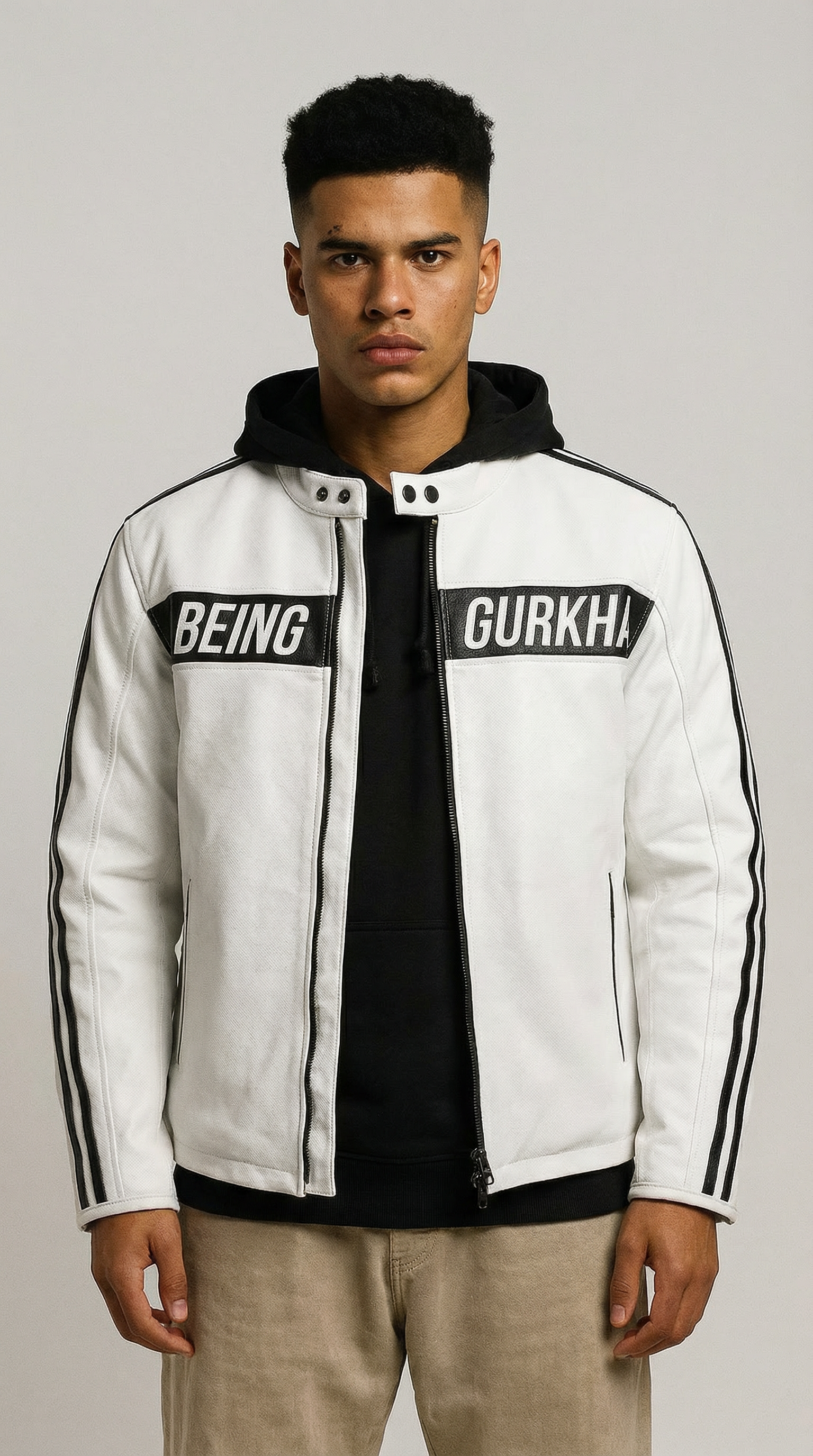 THE 01 RACER LEATHER JACKET