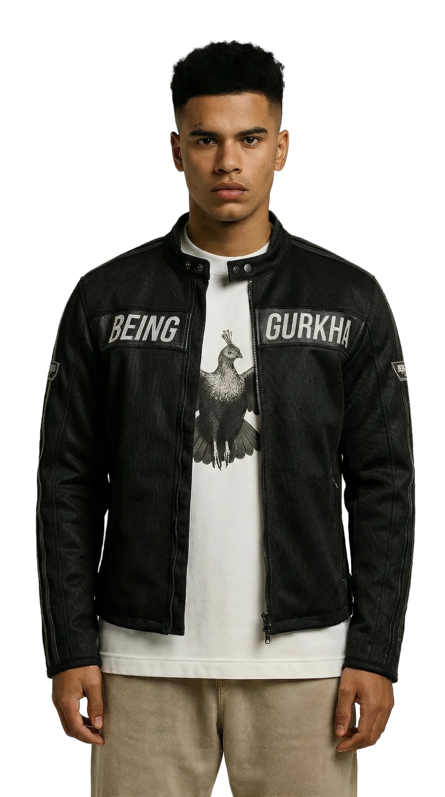 THE 01 RACER LEATHER JACKET