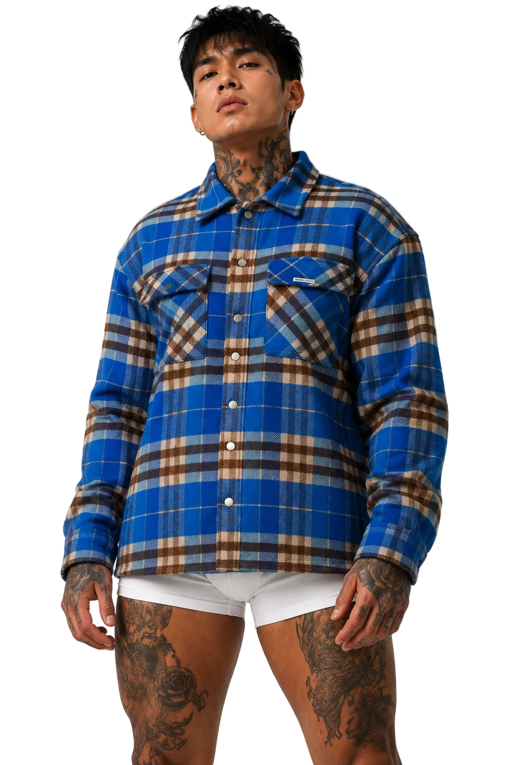 SHERPA PLAID FLANNEL SHIRT