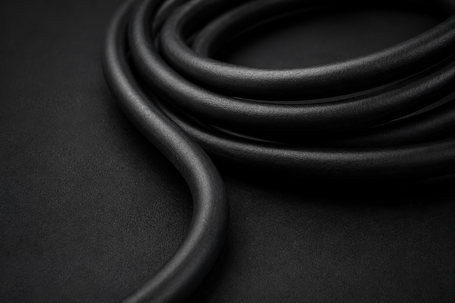 6mm black PVC jump rope cord macro