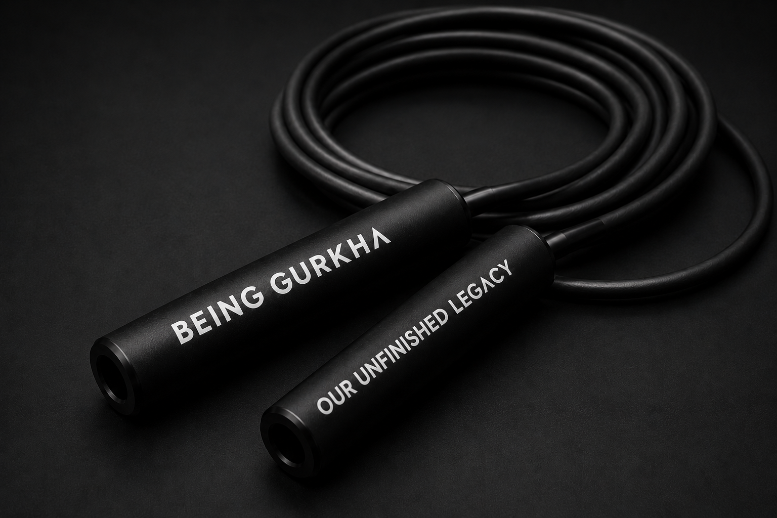 Being Gurkha black aluminum jump rope handles