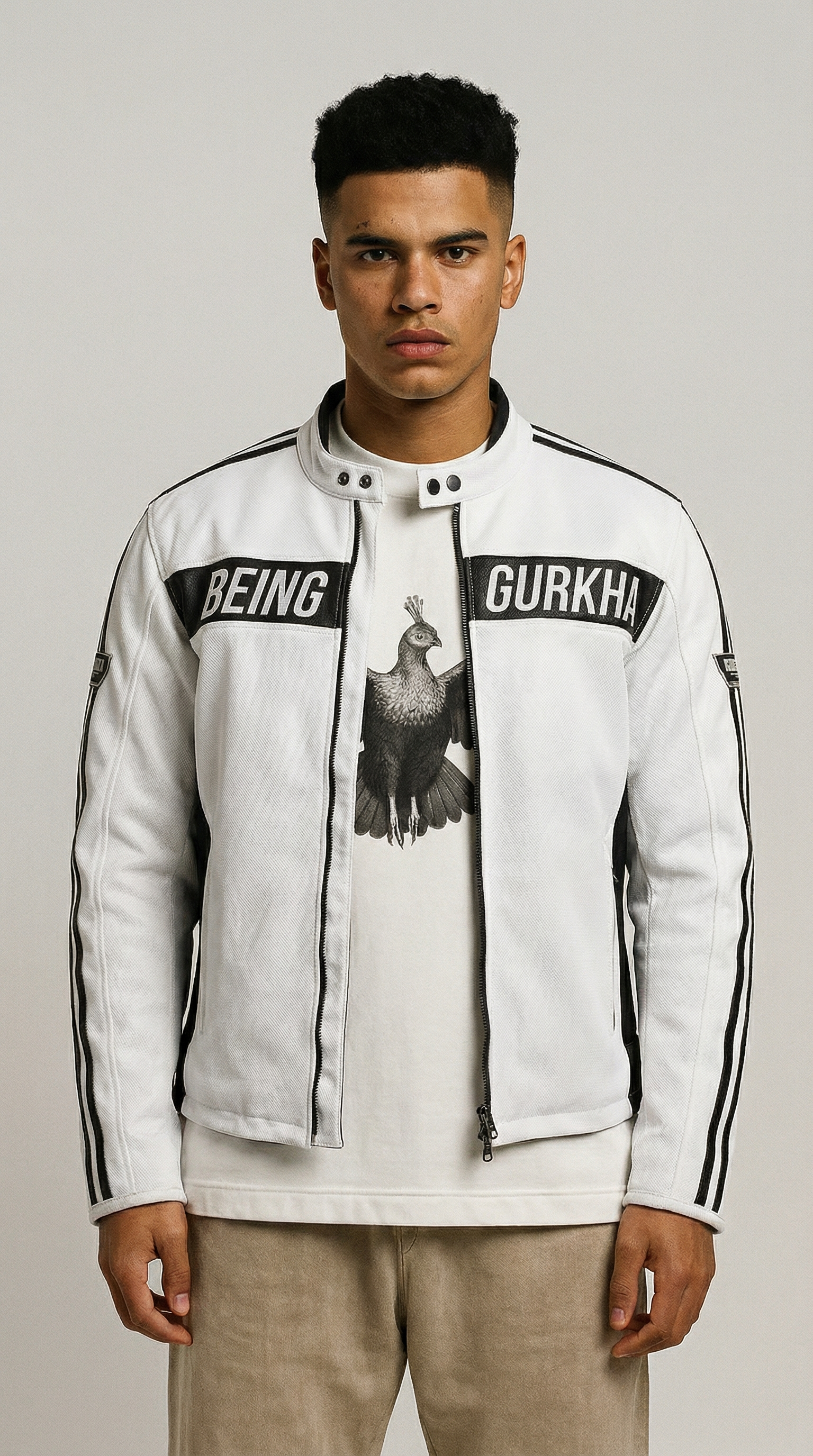 THE 01 RACER LEATHER JACKET