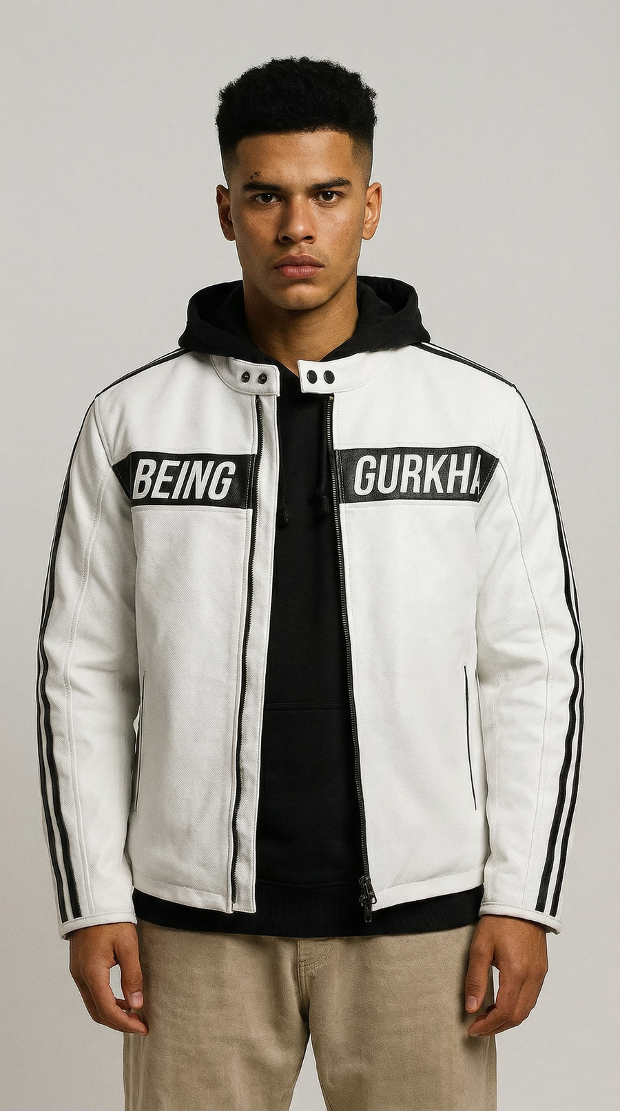 THE 01 RACER LEATHER JACKET