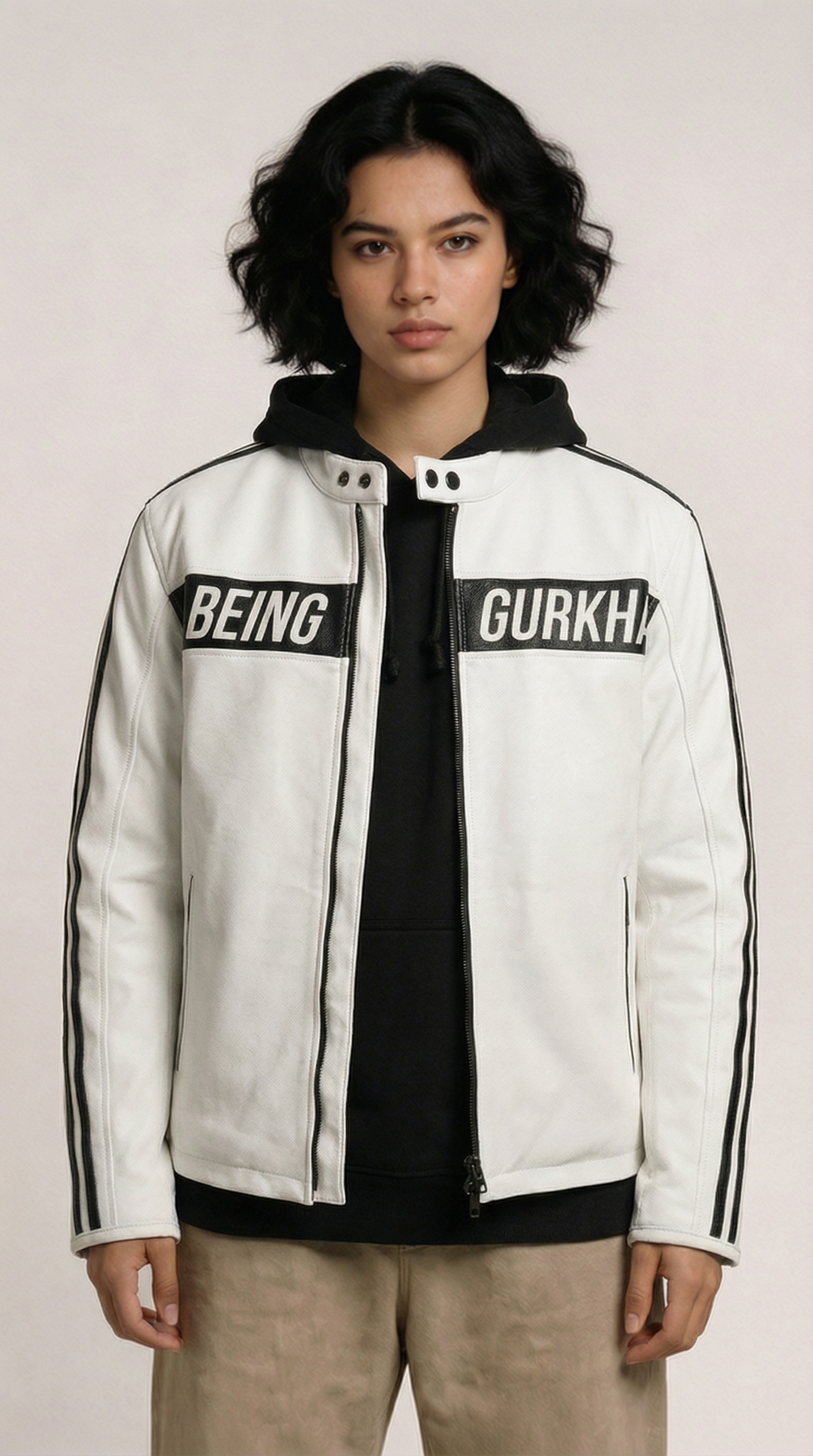 THE 01 RACER LEATHER JACKET